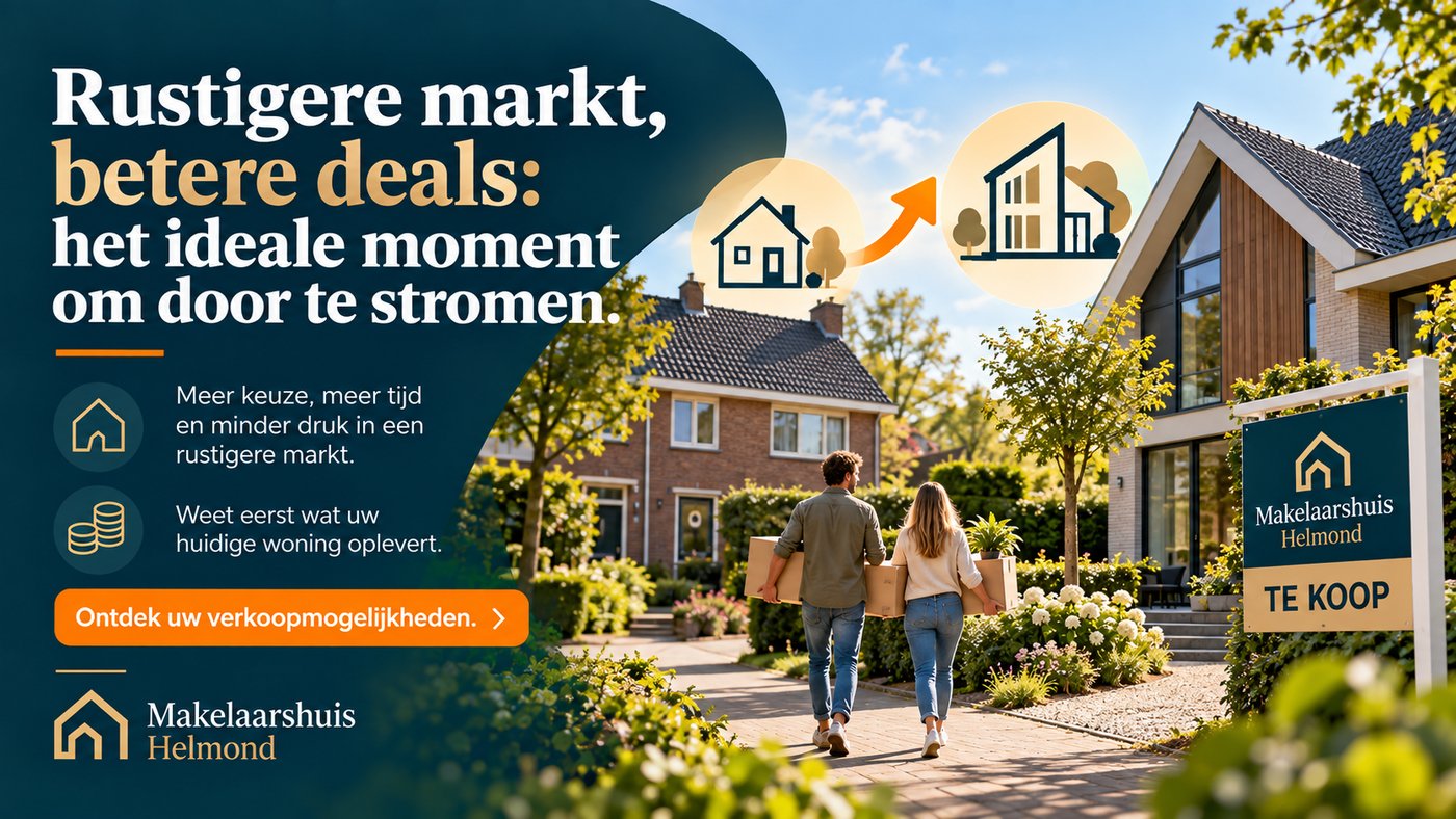 Gezin verhuist naar een nieuwe woning als beeld van doorstromen op de woningmarkt