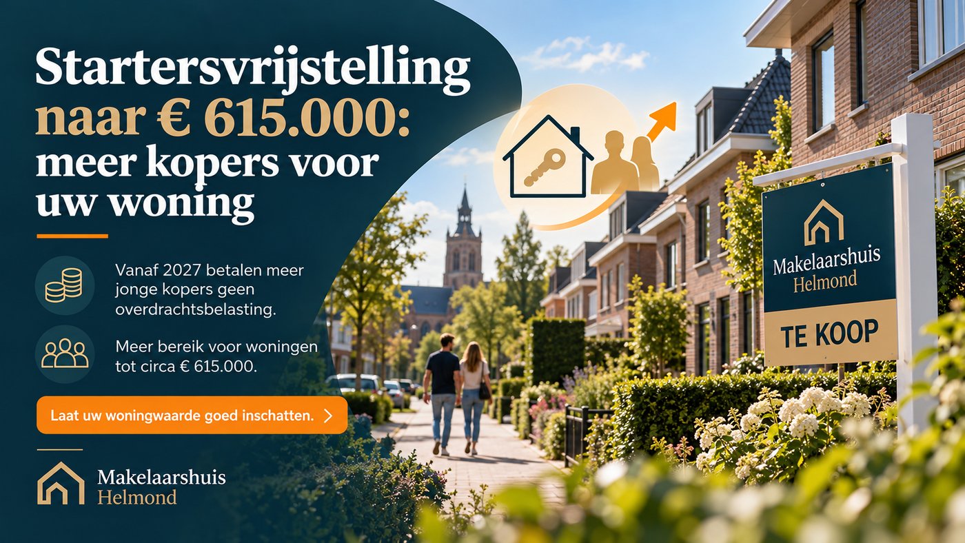 Jong stel voor een woning in Helmond als beeld van starters op de woningmarkt