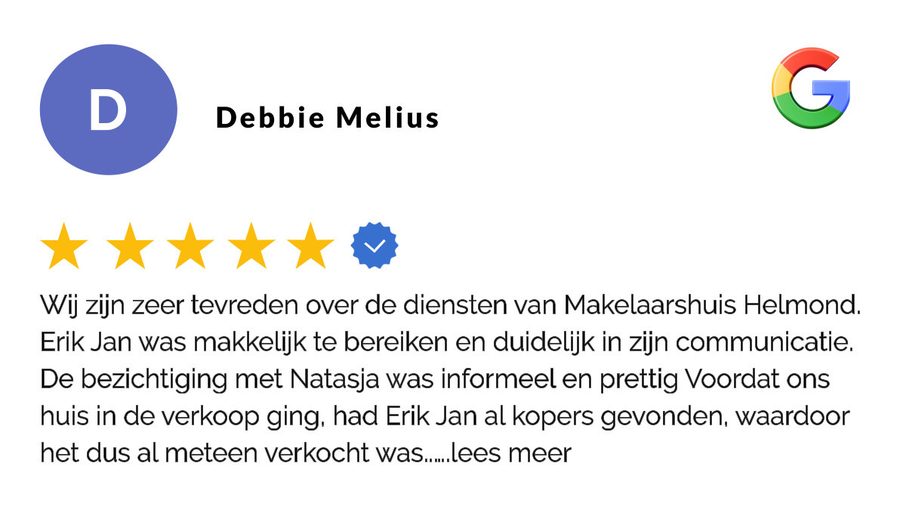 Google-review over makelaar in Helmond